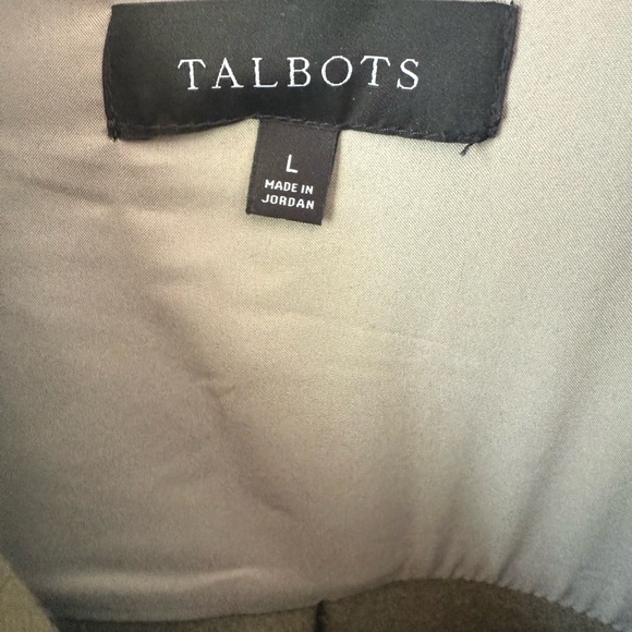 NWOT TALBOTS Sage/Olive Green Wool-Blend Shacket SZ L - Never Worn - Picture 2 of 16
